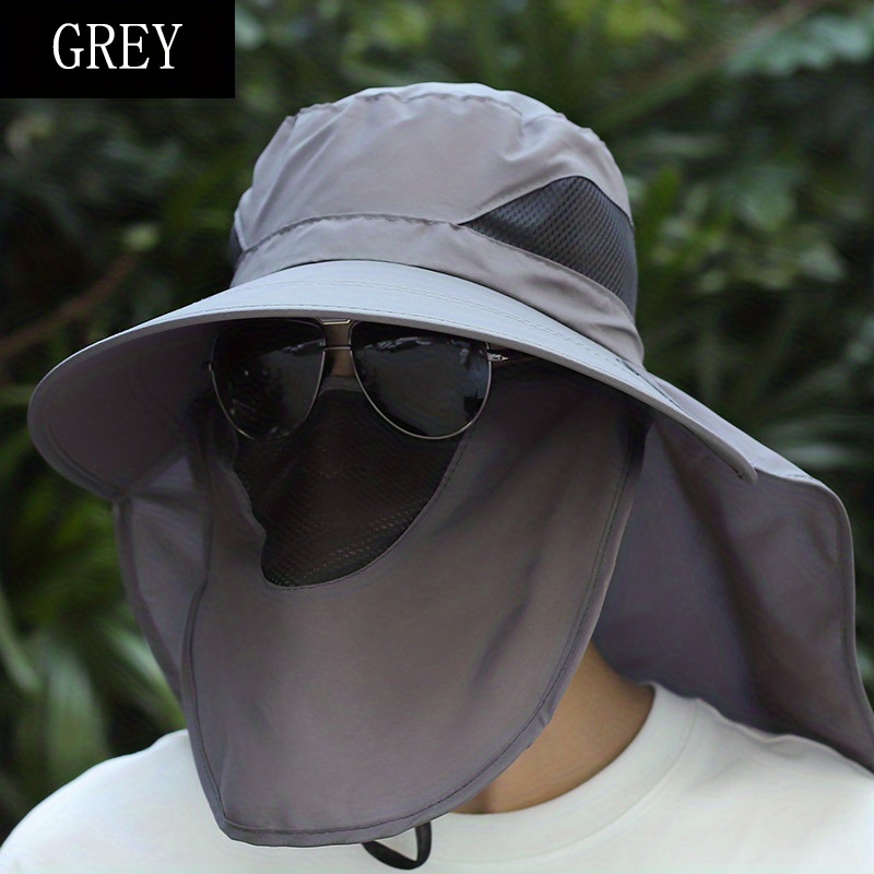 Men Outdoor Hinking Hat Summer Protection Cover Face Visor Outdoor