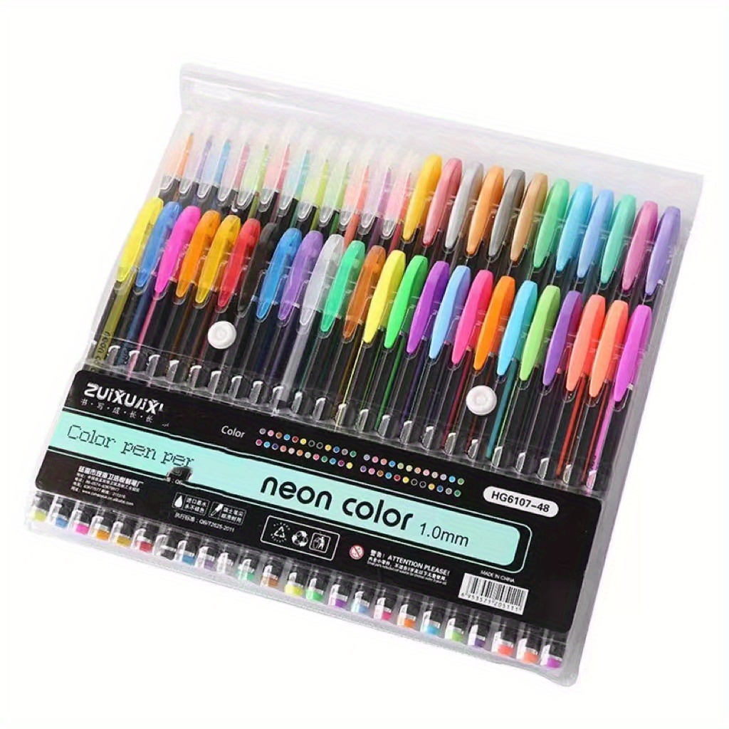 96 Pack Gel Pens For Adult Coloring Book 48 Unique Gel Pen Plus 48
