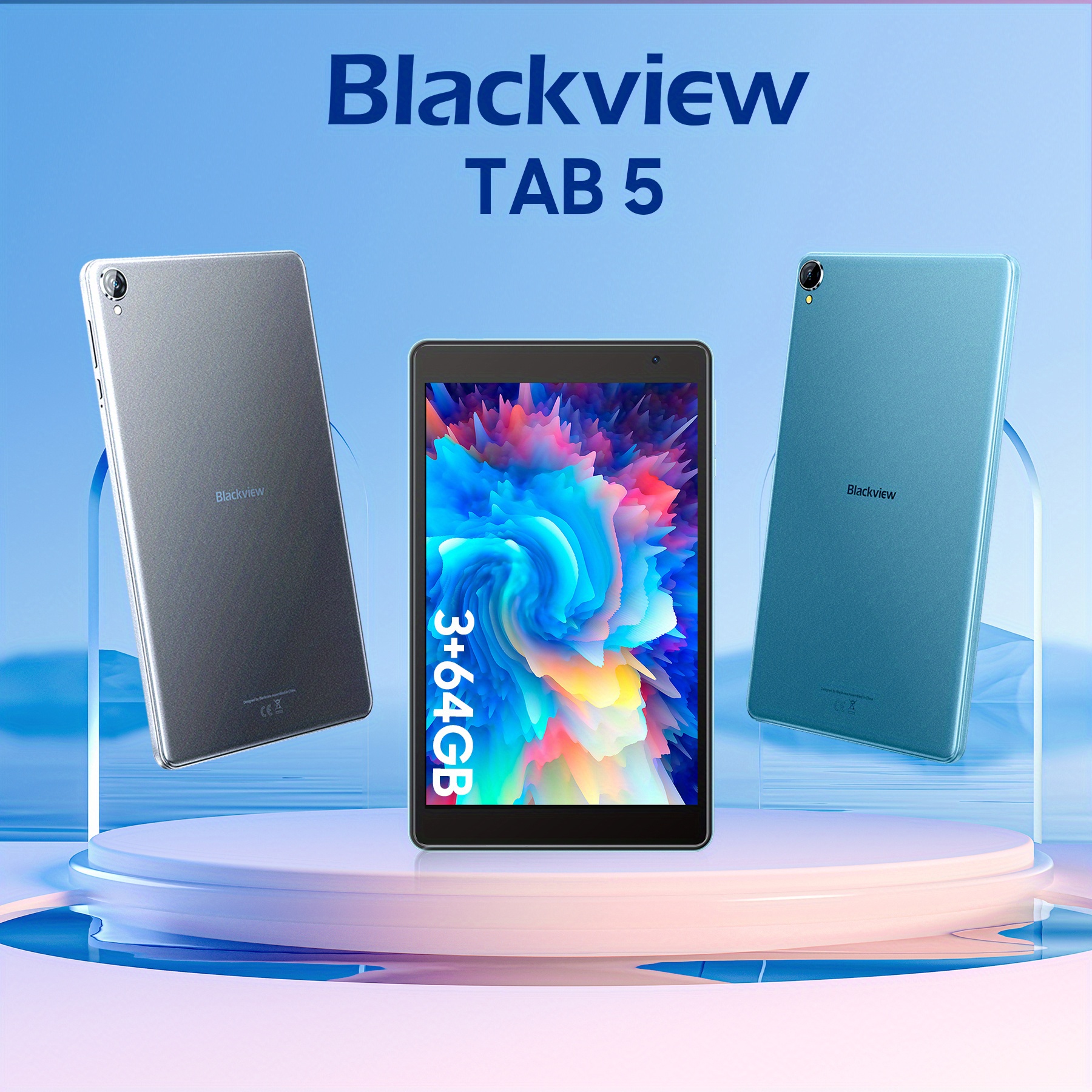Blackview Compatible With Android 12 Tablet, 8 Inch Tablets Tab 5 3GB RAM  64GB ROM With 1TB Expand, 5580mAh Battery Tablet PC IPS HD+ Display, Google 