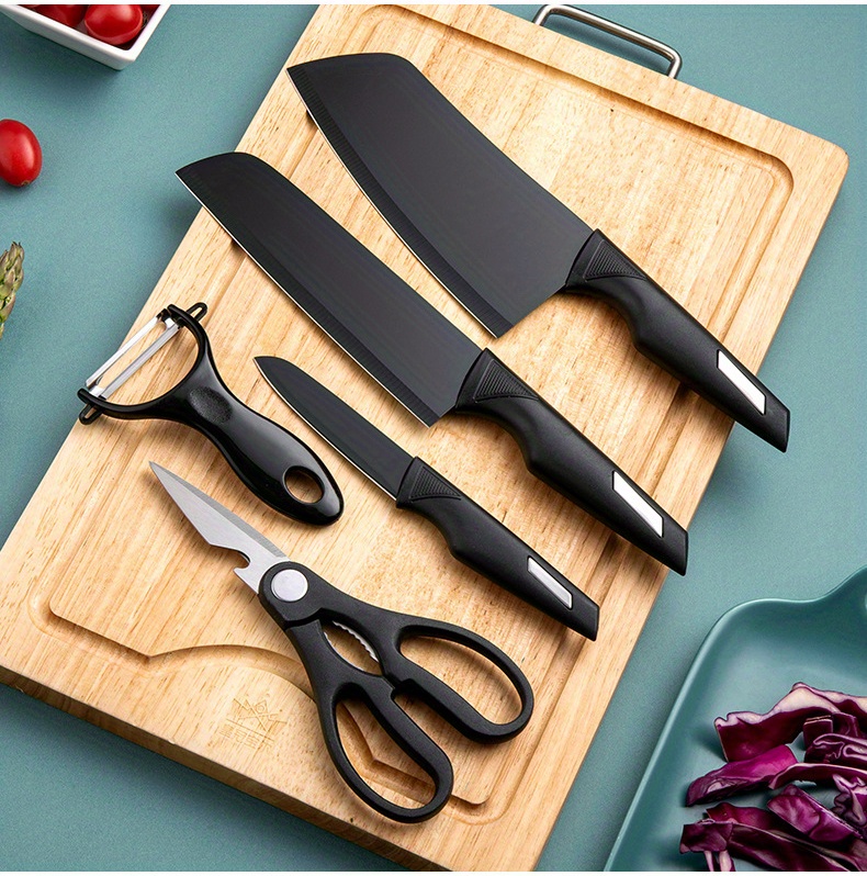 9-piece Kitchen Set Sharpening Stick Scissors Set Chef Knife Sharp Kitchen  Knife Fruit Knife Professional Beef Knife - AliExpress