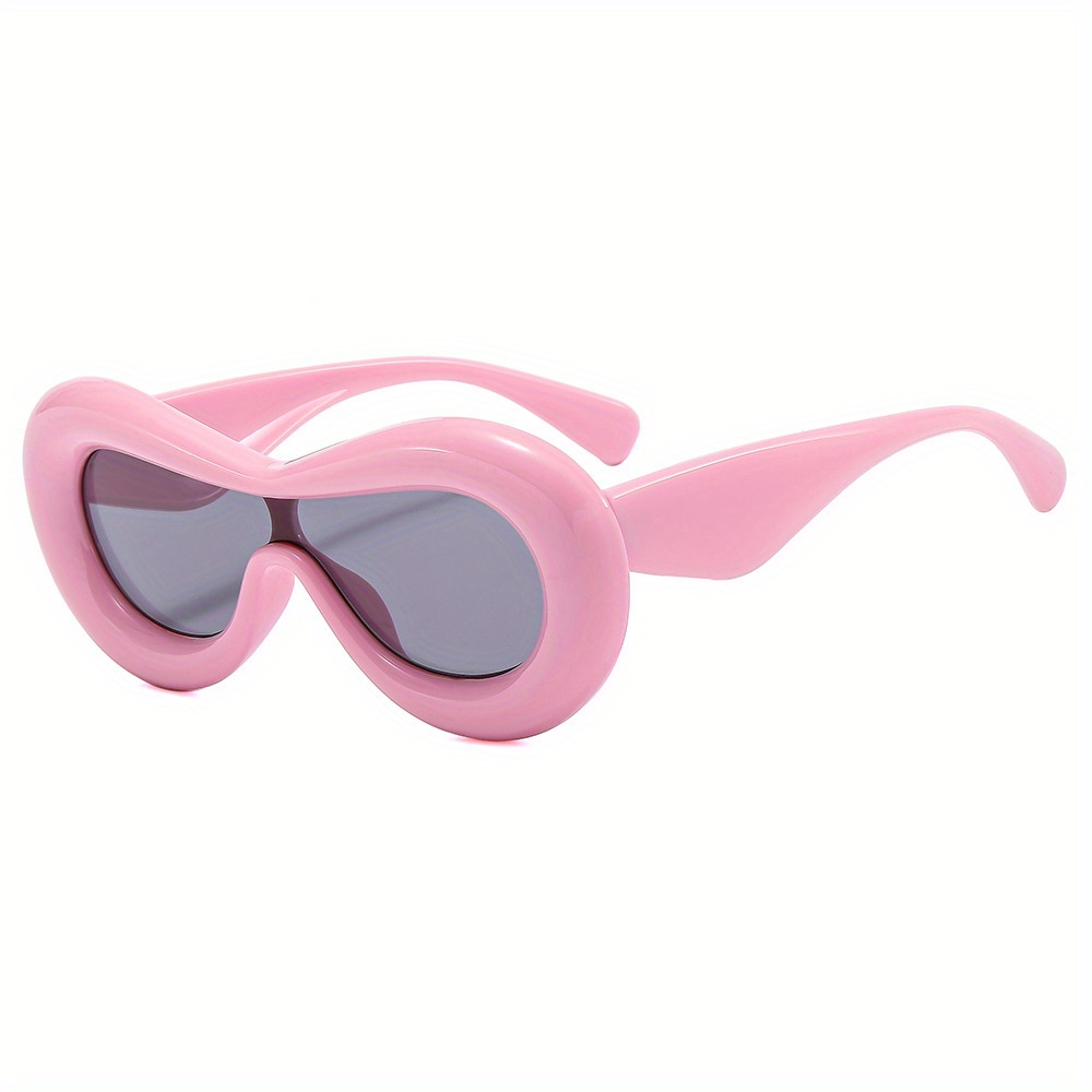 Square Inflated Cute Sunglasses for Women Men Trendy Chunky Glasses Retro  Funny Mask Shades Party