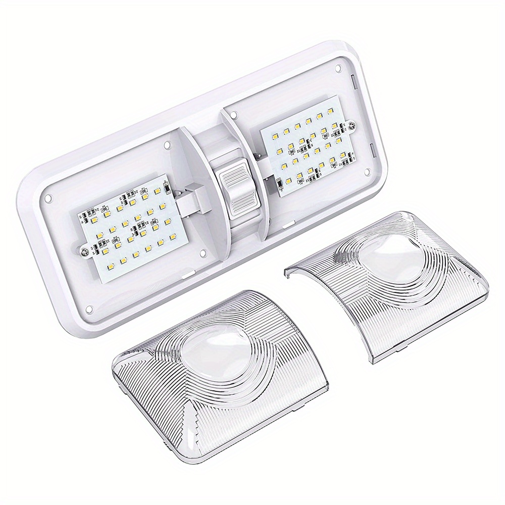 Brighten Rv Led Ceiling Double Dome Light Fixture / Switch - Temu