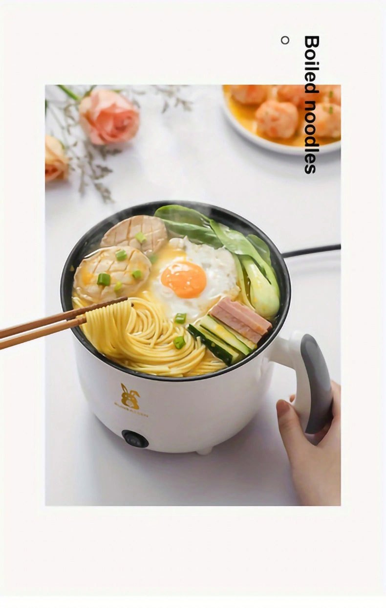 1pc electric rice cooker 1 8l multifunctional non stick cooker electric cooker multifunctional household small pot student dormitory cooking noodles electric hot pot small mini bubble noodle pot small ele details 9