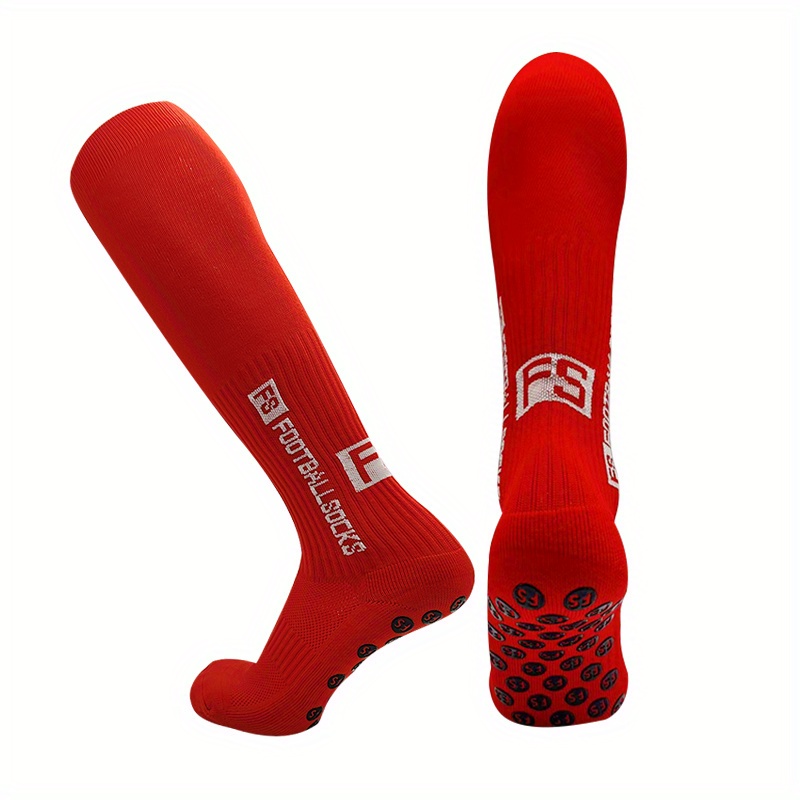 Non slip Silicone Bottom Athletic Socks Over The Calf Long Sports Socks