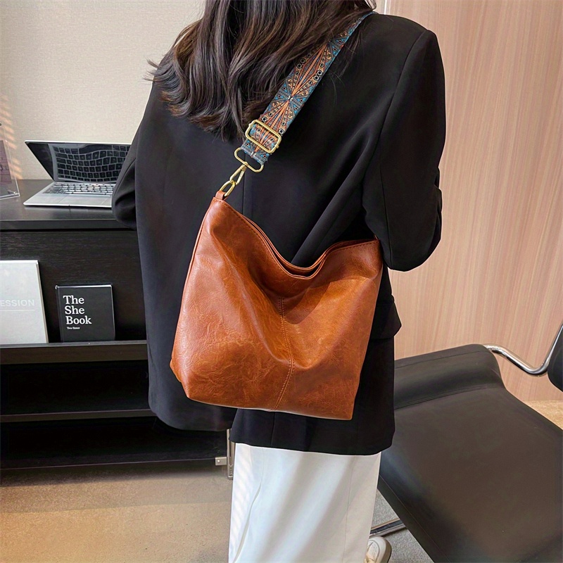 TAVIMART  -  One Shoulder Crossbody Bag for Women Autumn Retro Soft Leather Hobos Bags