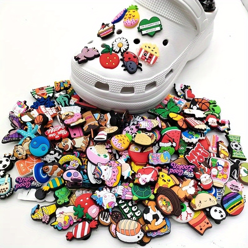  [50pcs] Croc Charms for Boys Girls, Anime Shoe Charms Pack  Bubble Slides Sandals Clogs Decoration, Accessories for Adults Teens Kids  Men Women Party Birthday Gifts : Clothing, Shoes & Jewelry