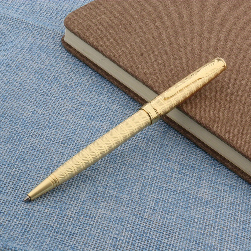 Round Ballpoint Pen With Rotating Pen And Arrow Clip Patterns For Office Calligraphy School Supplies