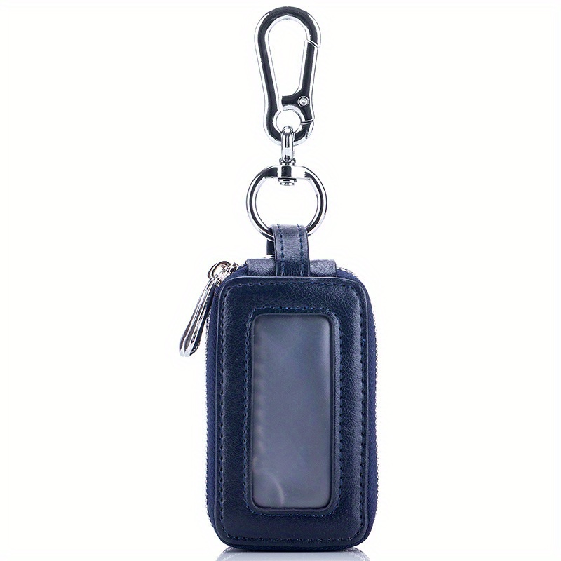 Double Zipper Unisex PU Leather Car Key Chain Multifunctional Car