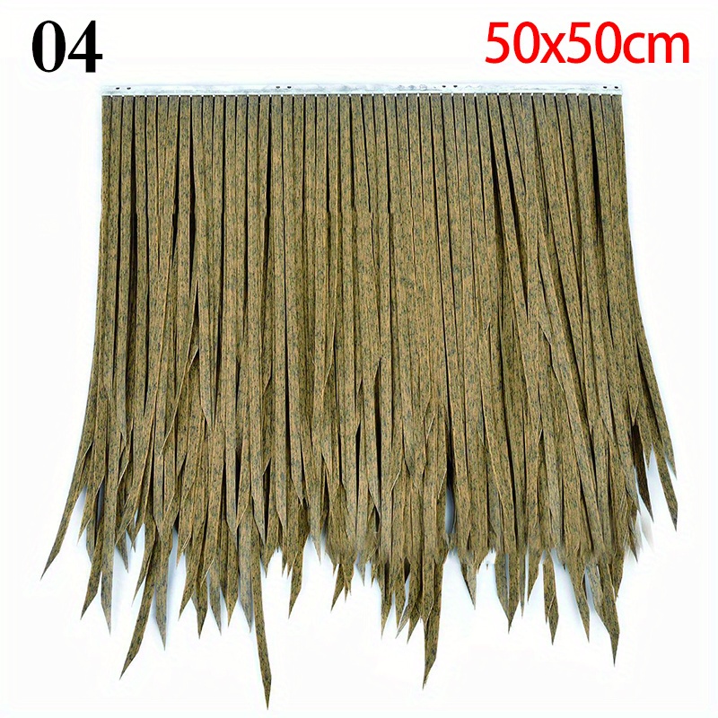 Fake Straw Artificial Straw Plastic Straw Tile Gazebo Fur Roof Wooden House  Farm Roof Decoration Fake Straw Artificial Fur Grass Roof 0.5 x 0.5