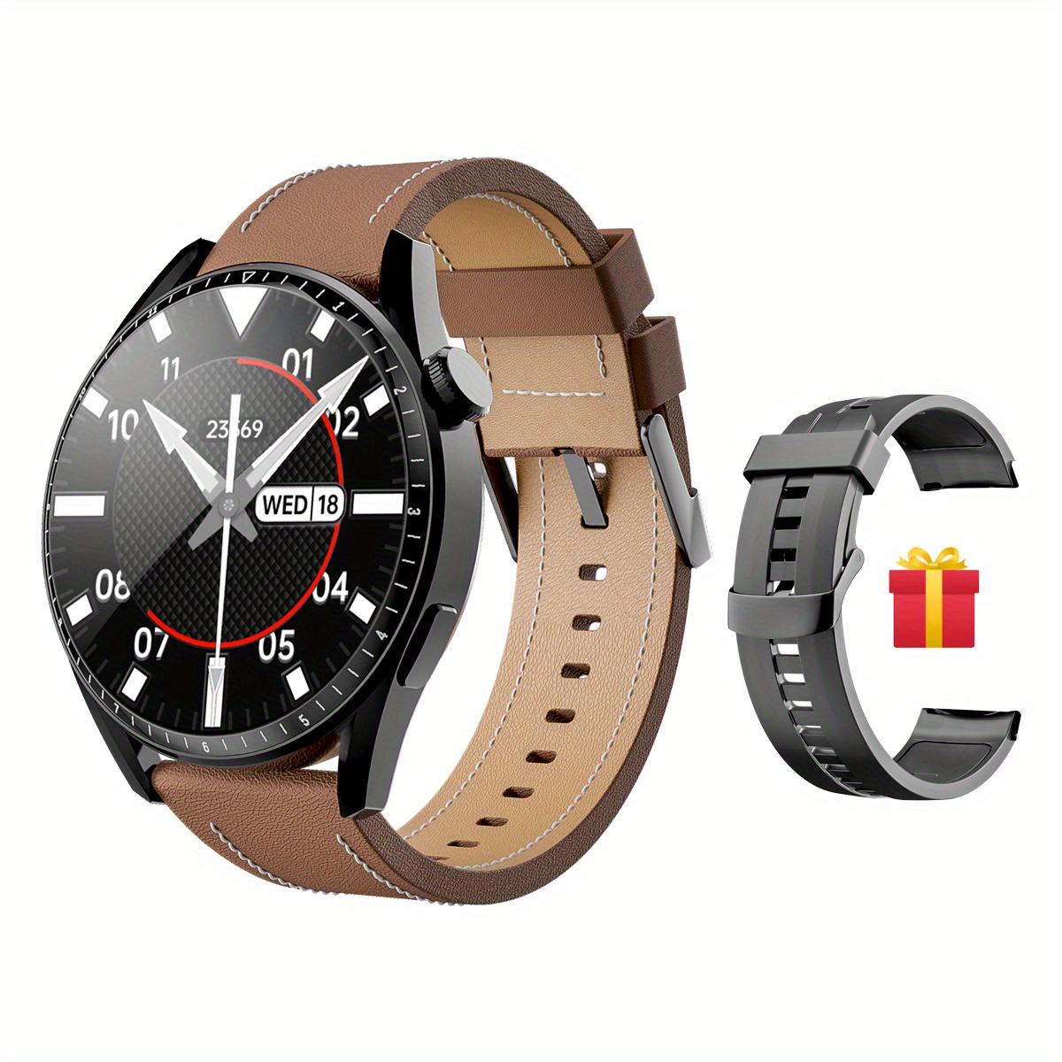 Smart watch with online leather belt