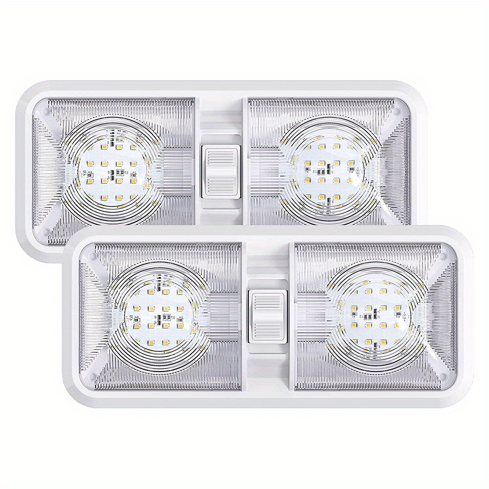 Brighten Rv Led Ceiling Double Dome Light Fixture / Switch Temu