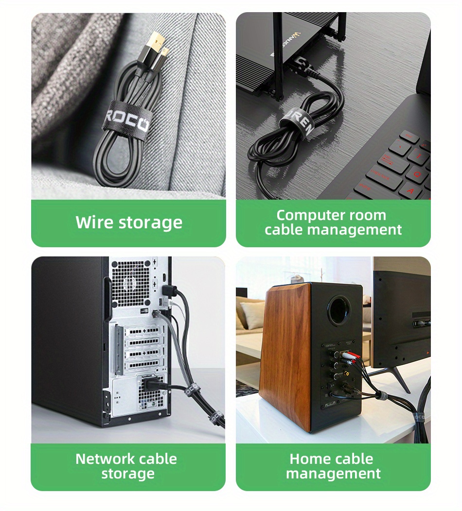 Organizador Cable Carga Telefono Movil, Gestion Enrollador de cables USB H50
