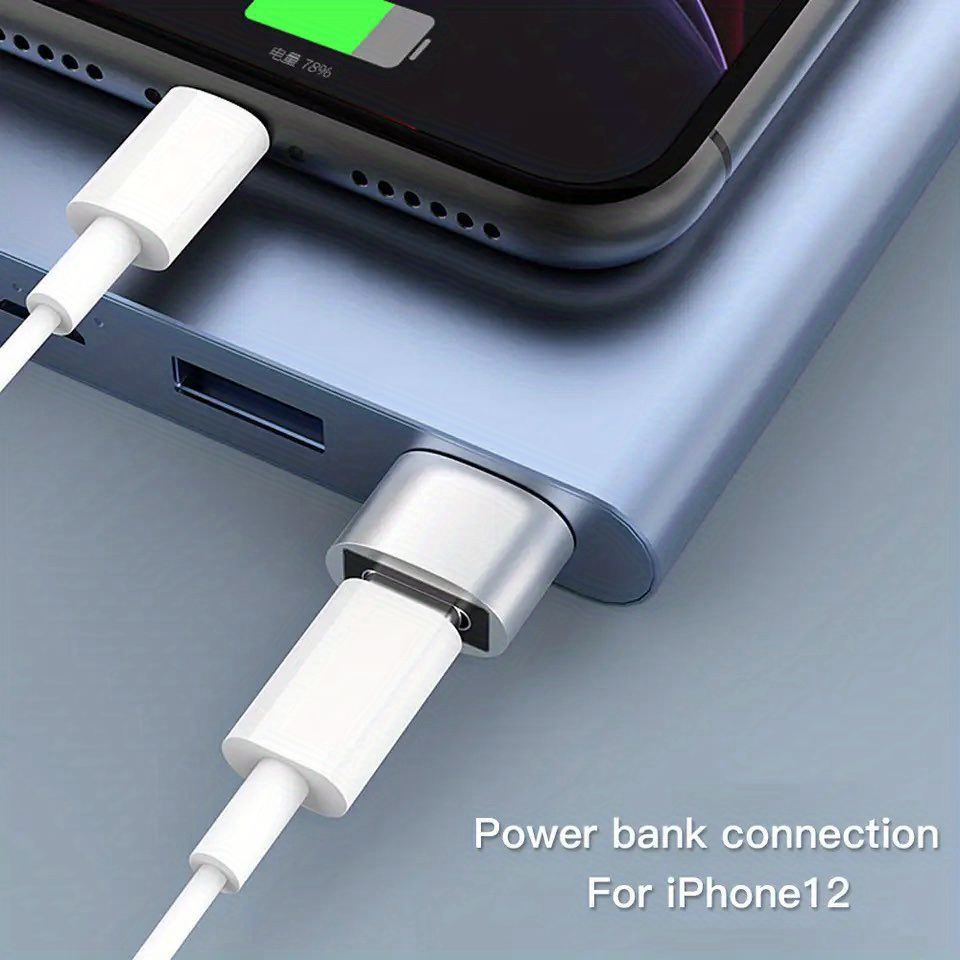 2pcs usb otg a male to type c female adapter converter for iphone 14 13 12 11 pro max for airpods 3 type c cable data charger adapter gift for birthday easter boy girlfriend details 0