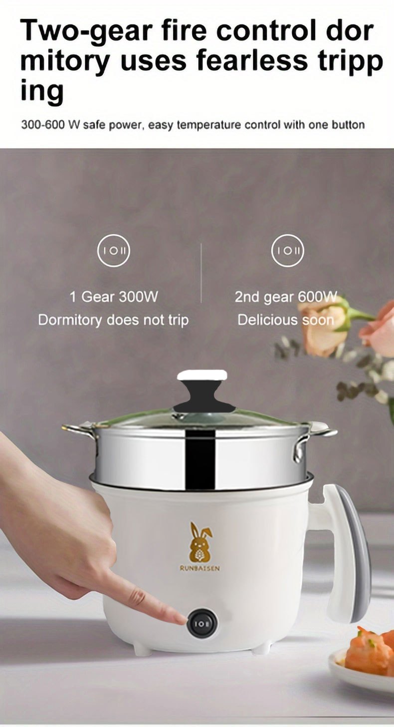 1pc electric rice cooker 1 8l multifunctional non stick cooker electric cooker multifunctional household small pot student dormitory cooking noodles electric hot pot small mini bubble noodle pot small ele details 5