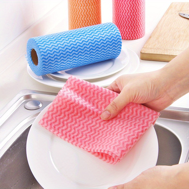 Kitchen 1pcs Disposable Nonwoven Can Be Cut Cloth Washing Cloth