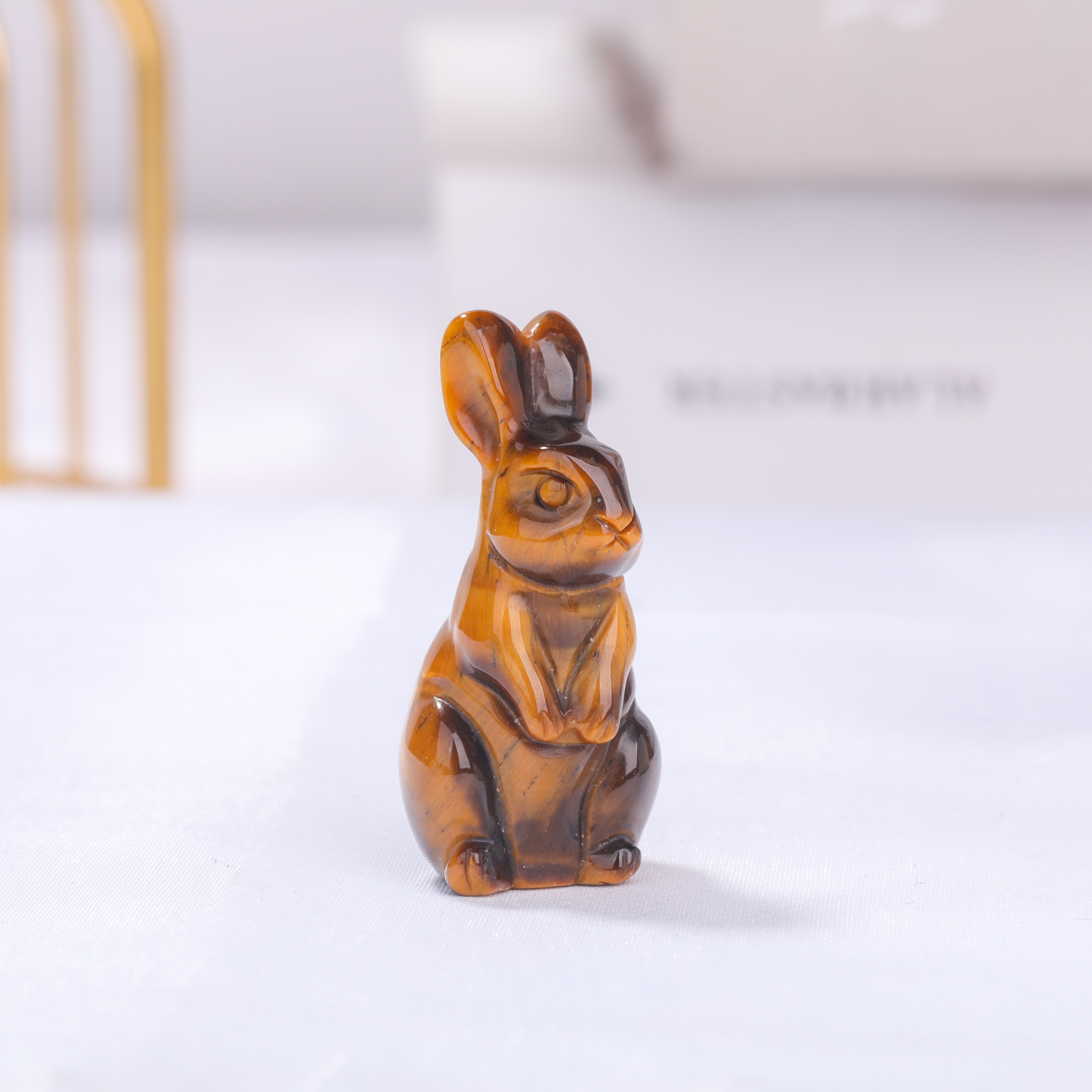 Mother And Child Rabbit Small Statue Vintage Solid Brass Cute Animal  Figurine Miniature Desktop Ornament Home Decorations Crafts