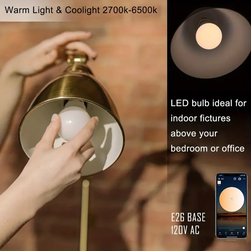 1pc light bulb smart light bulbs with app control rgb color changing led light bulbs music sync led smart light bulb for room details 3