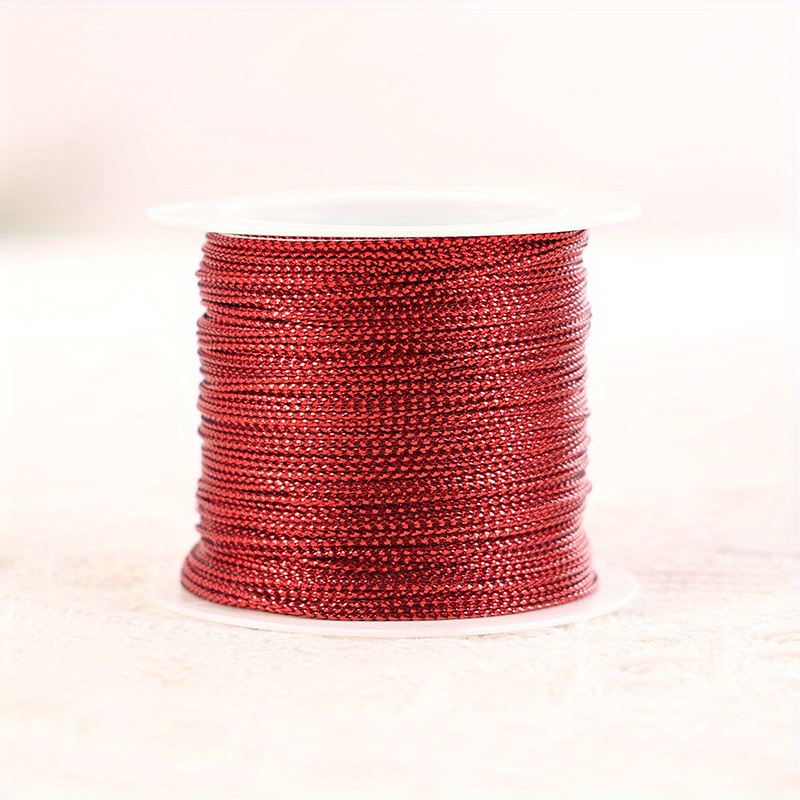 Metalic Cord Knitting Yarn Packing, Polyester Ribbons, Gold, Silver Macrame  Rope, String Twine, DIY Gift Wrap Threads, 1mm, 100m - AliExpress