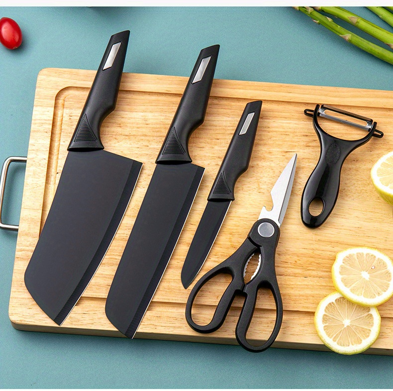 Vegetable Fruit Chef Knife Set Knives Kitchen Set Emerald Green Handle,  Professional 3 Piece Knife Sharpener Scissors Peeler Set - AliExpress