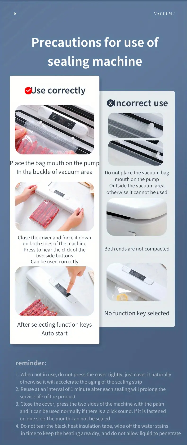 1pc vacuum sealer automatic food sealer vacuum sealer bags for food food sealer vacuum sealer handheld vacuum sealer details 17