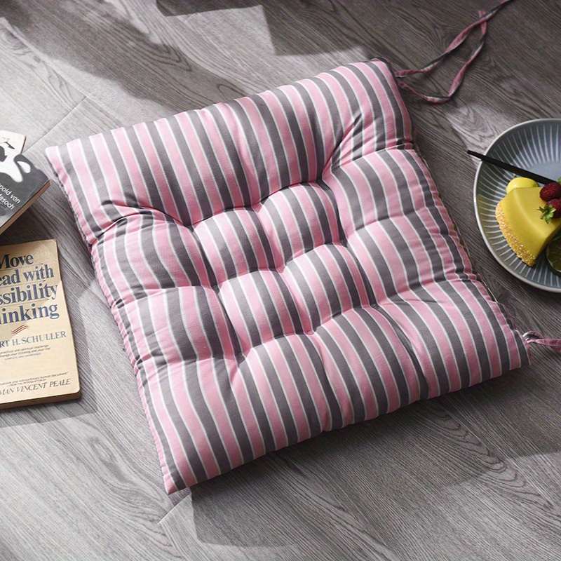 1pc Striped Seat Cushion, Modern Polyester Seat Pad For Home