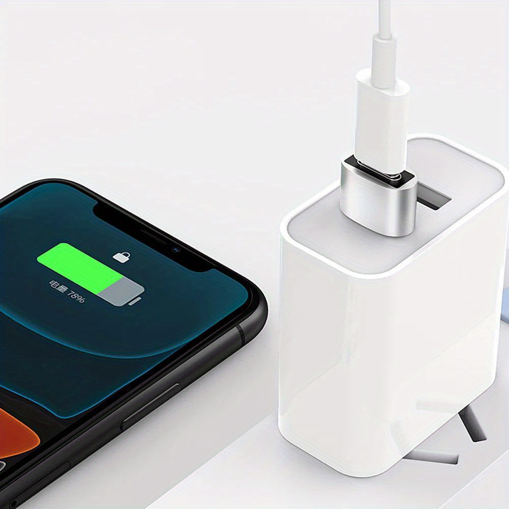 2pcs usb otg a male to type c female adapter converter for iphone 14 13 12 11 pro max for airpods 3 type c cable data charger adapter gift for birthday easter boy girlfriend details 5