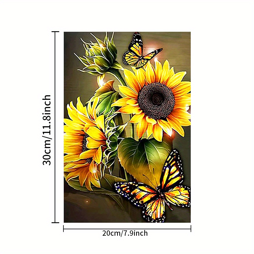 5d Diy Artificial Diamond Painting Kit Flower Butterfly - Temu