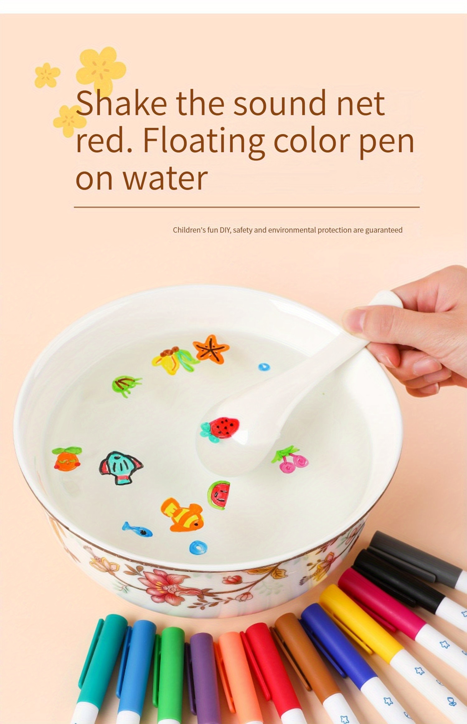 Fun Children Floating Pen In Water Whiteboard Pen Erasable