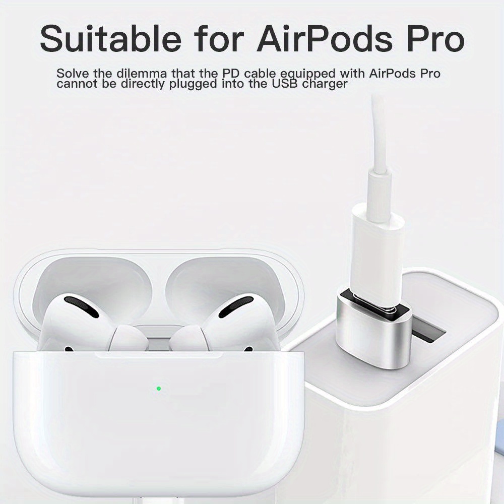 2pcs usb otg a male to type c female adapter converter for iphone 14 13 12 11 pro max for airpods 3 type c cable data charger adapter gift for birthday easter boy girlfriend details 3