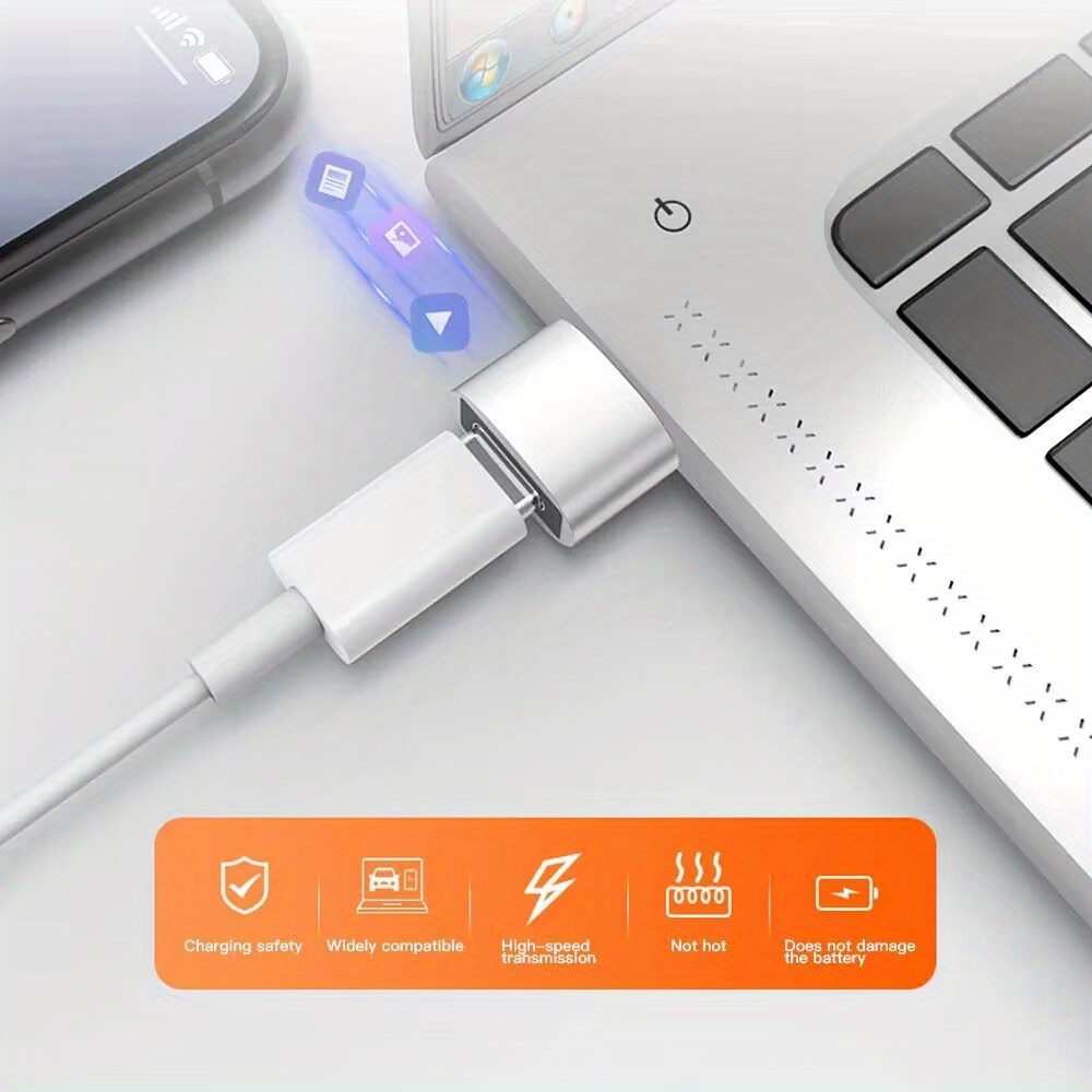 2pcs usb otg a male to type c female adapter converter for iphone 14 13 12 11 pro max for airpods 3 type c cable data charger adapter gift for birthday easter boy girlfriend details 1