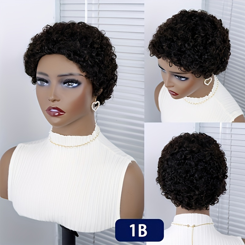 Afro wig/pixie cut wig/short afro wig/Afro pixie wig/short wig/Low cut afro  curl wig- natural remy human hair - AliExpress