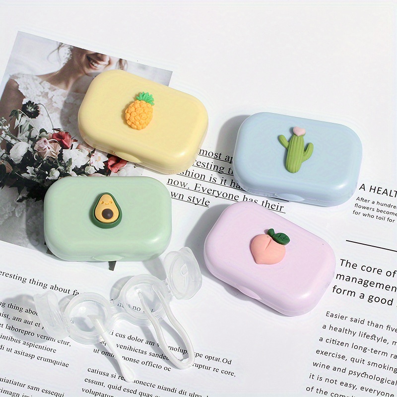 Cute Contact Lens Cases, Colored Contact Lenses Box Small Fruit