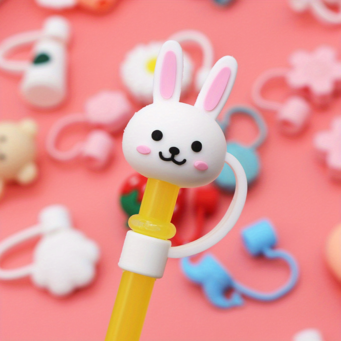 Cute Cartoon Straw Tips Cover - Reusable Straw Plugs For Drinking - Keep  Your Straws Clean And Hygienic - Temu