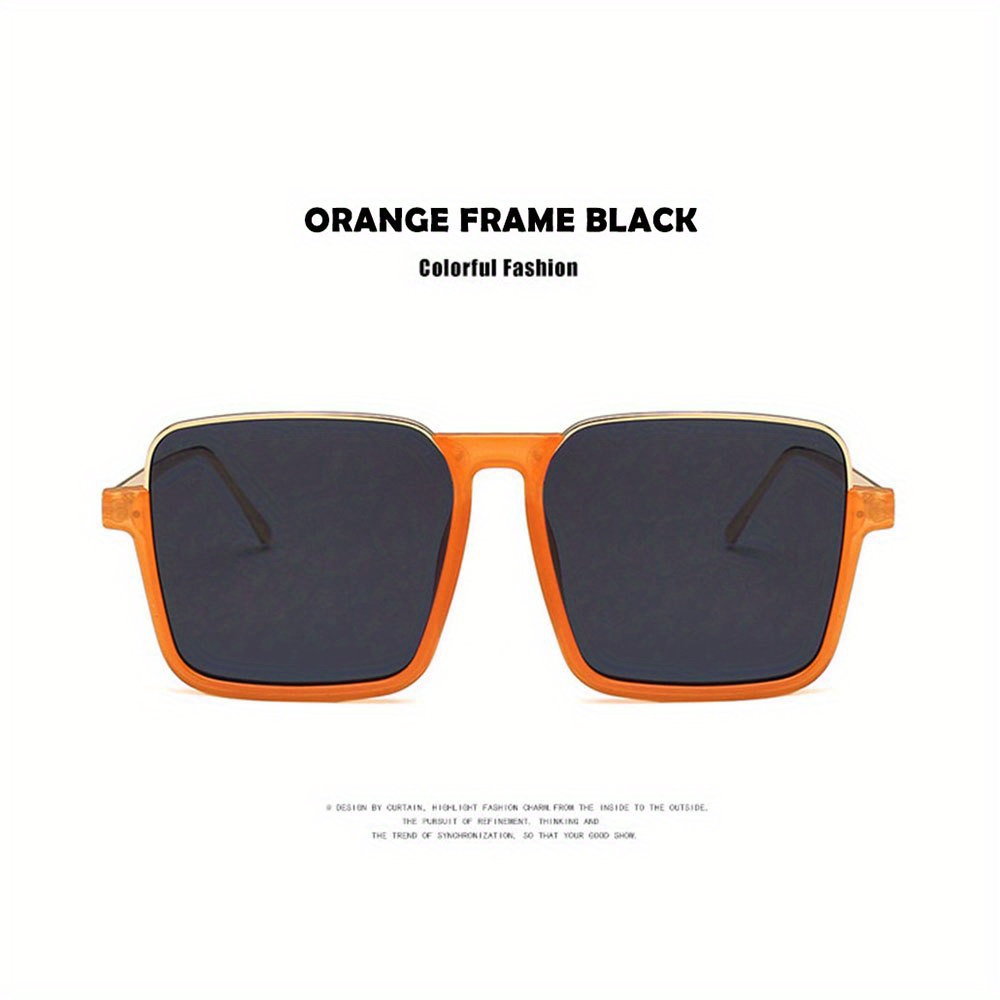 Oversized Square Sunglasses UV400 Gradient Lens Casual Jelly Glasses