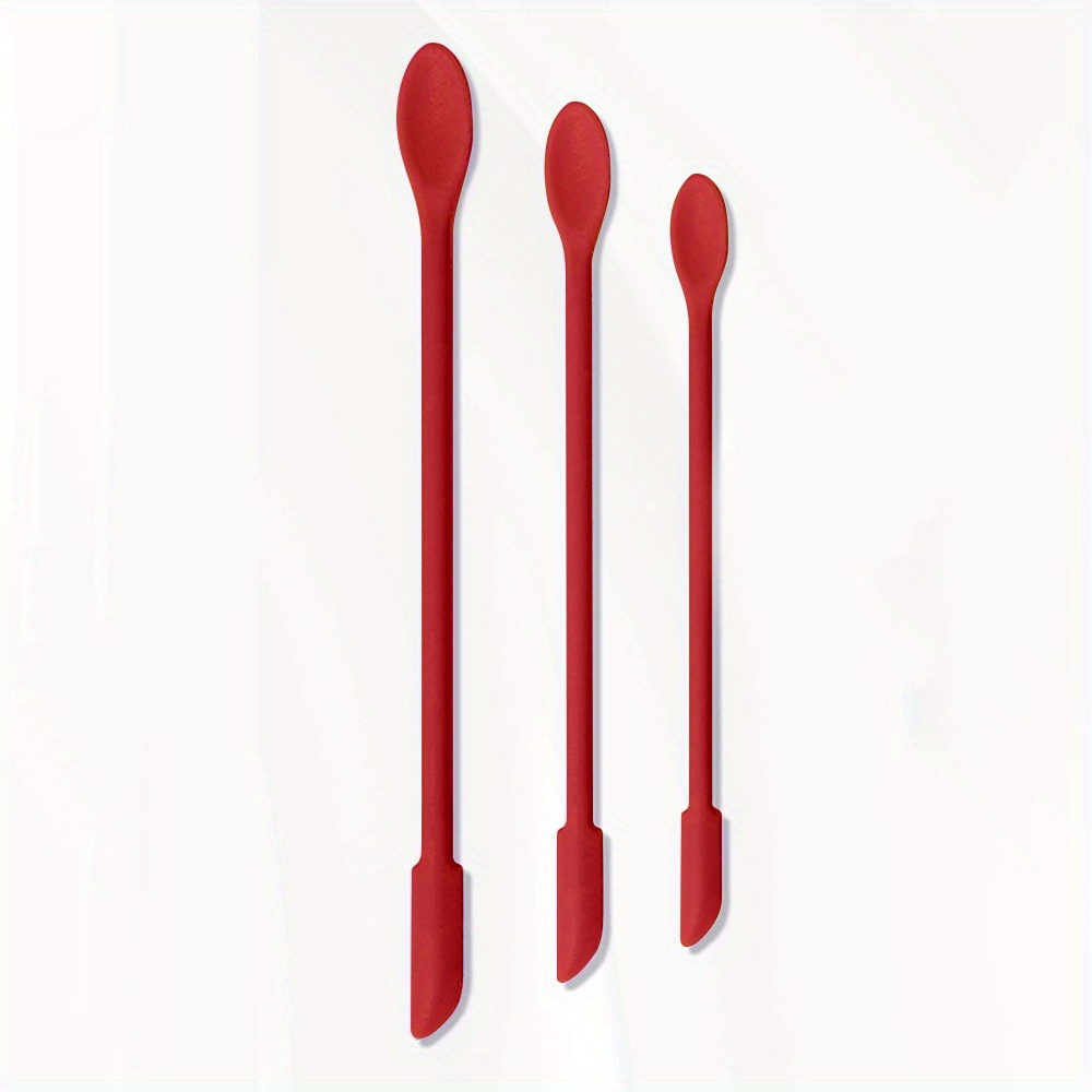 Set of 3 Double Sided Silicone Spatula Multifinctional Long Handle
