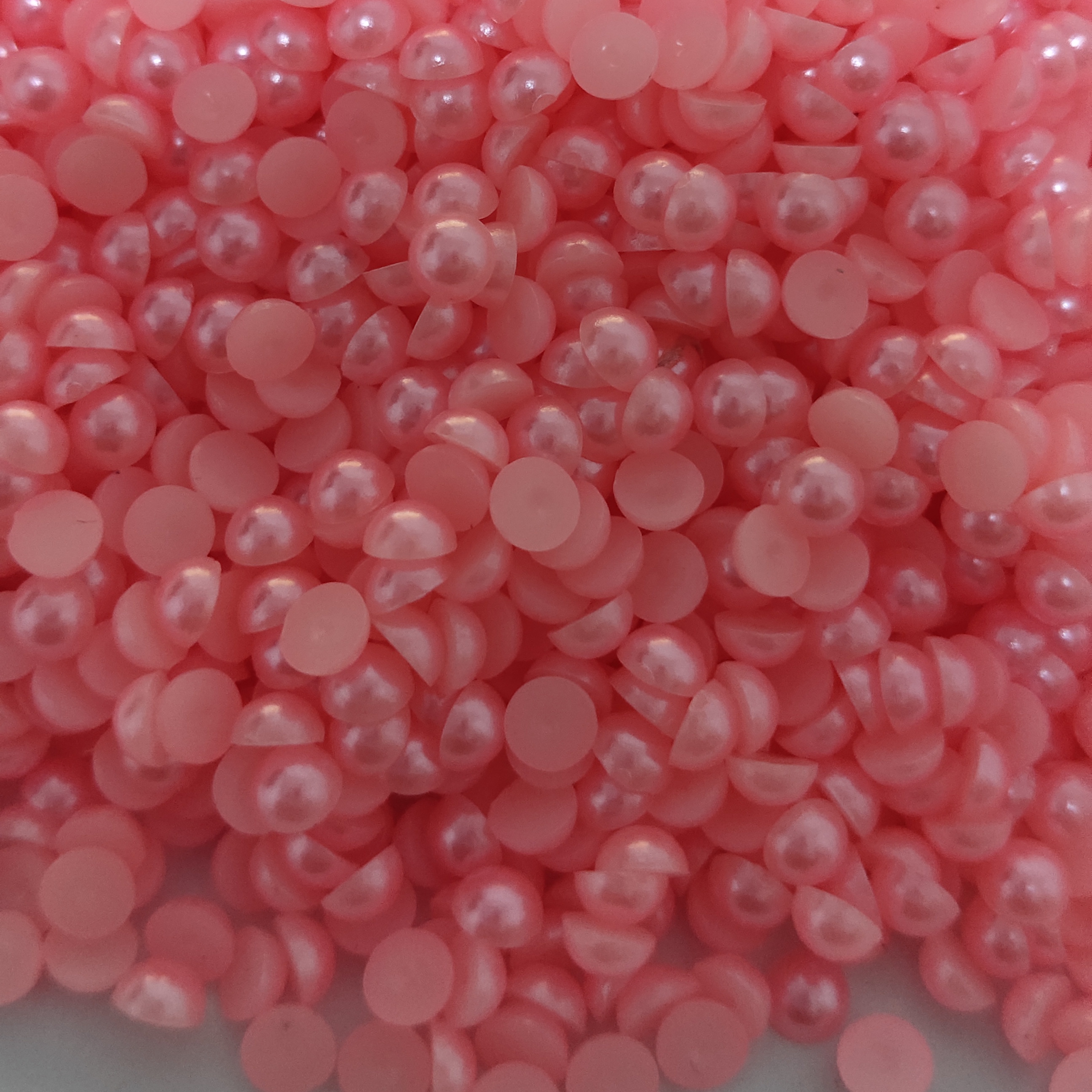  Perlas planas para manualidades, 1.76 oz de color rosa AB  medias perlas para manualidades, tamaño mixto de 3/4/5/6/8/0.394 in,  cuentas de perlas semicirculares para manualidades, vaso, zapatos, ropa,  proyectos de tazas