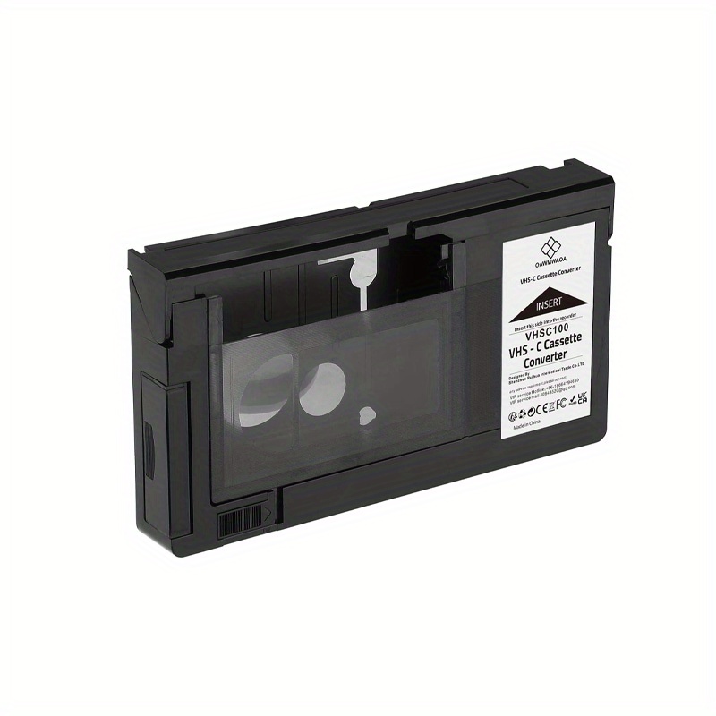 OAWMWAOA VHS-C Adaptateur cassette compatible avec les caméscopes VHS-C  SVHS JVC RCA Panasonic VHS Convertisseur cassette motorisé non compatible  avec 8 mm/MiniDV/Hi8 : : High-Tech