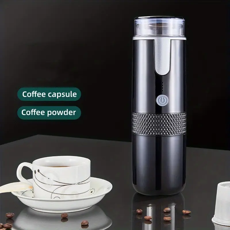 portable wireless coffee machine american espresso capsule coffee powder dual use home automatic small travel camping rechargeable hand held exquisite portable usb charging to drink coffee at any time details 0