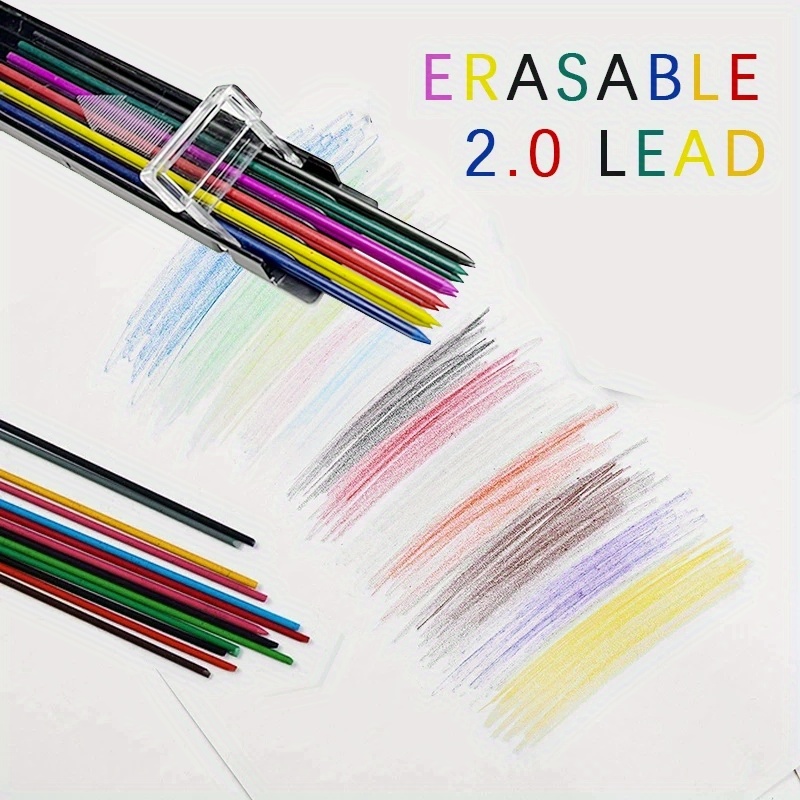 Office Mechanical Pencils 2 0mm 2b Core Holder Drafting Drawing Pencil Set 12 Pieces Cores