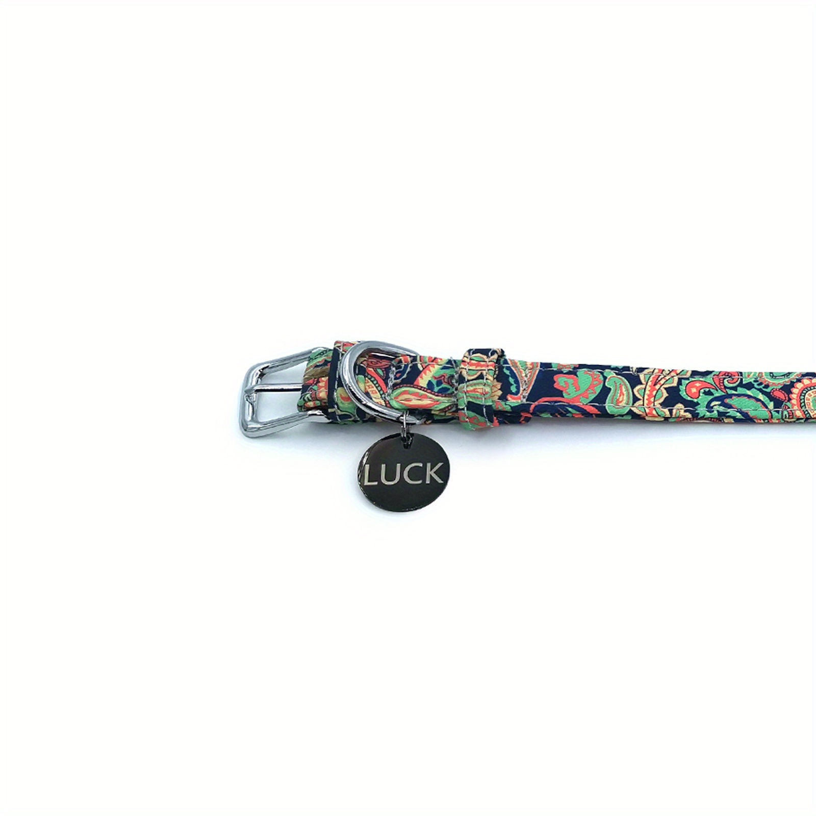 Customized Floral Striped Pet Collar Black Stainless Steel Temu