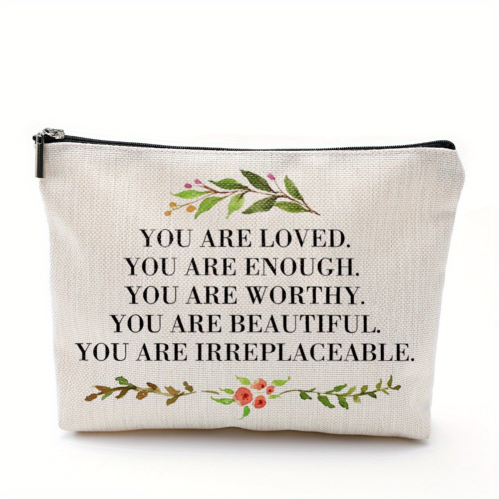 Pouch With Quote Cute Makeup Pouch Motivational Bag You 