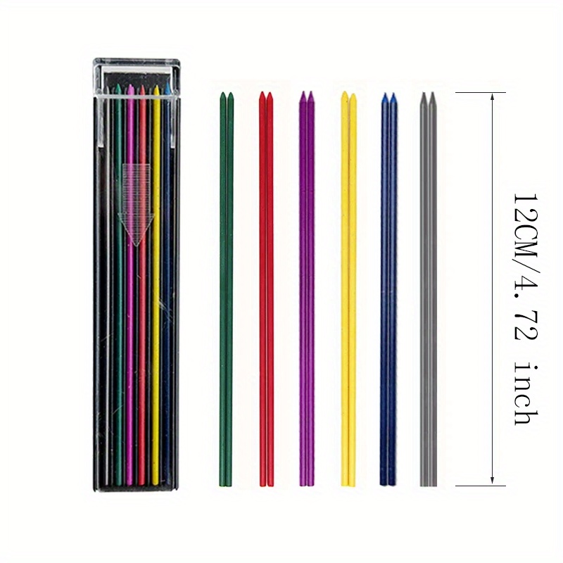 Office Mechanical Pencils 2 0mm 2b Core Holder Drafting Drawing Pencil Set 12 Pieces Cores