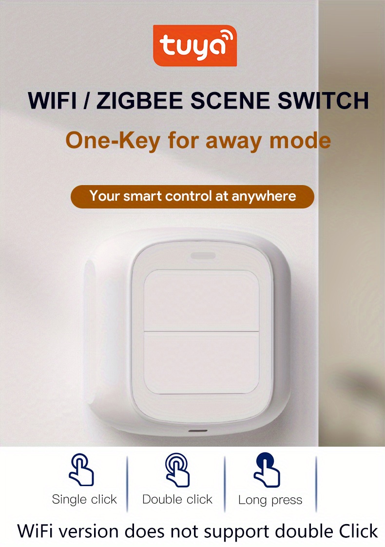 interruptor Inteligente Zigbee Pulsador Control Tecla Escena - Temu