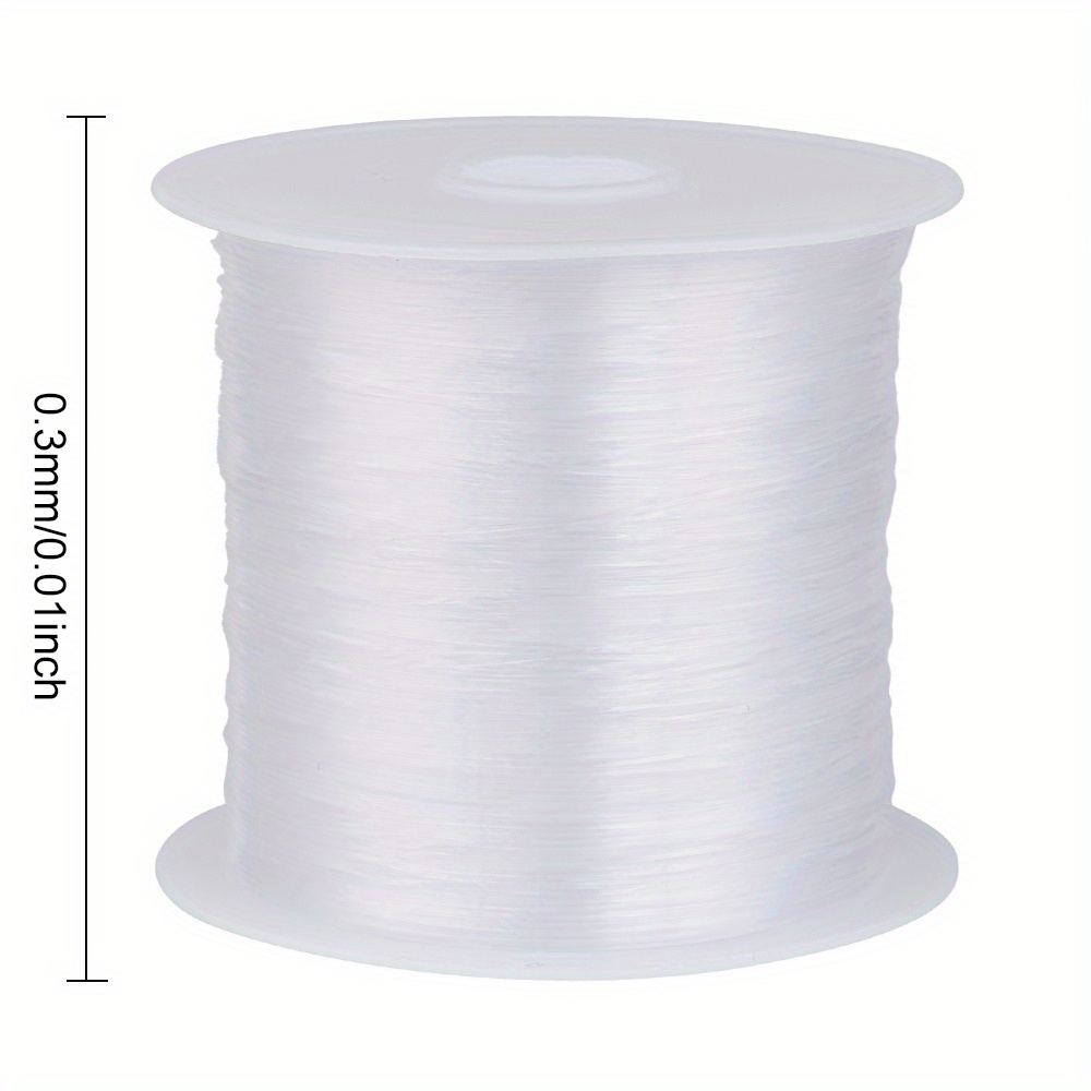 80 Yards 0.3mm Transparent Beading Line Clear Fishing Line