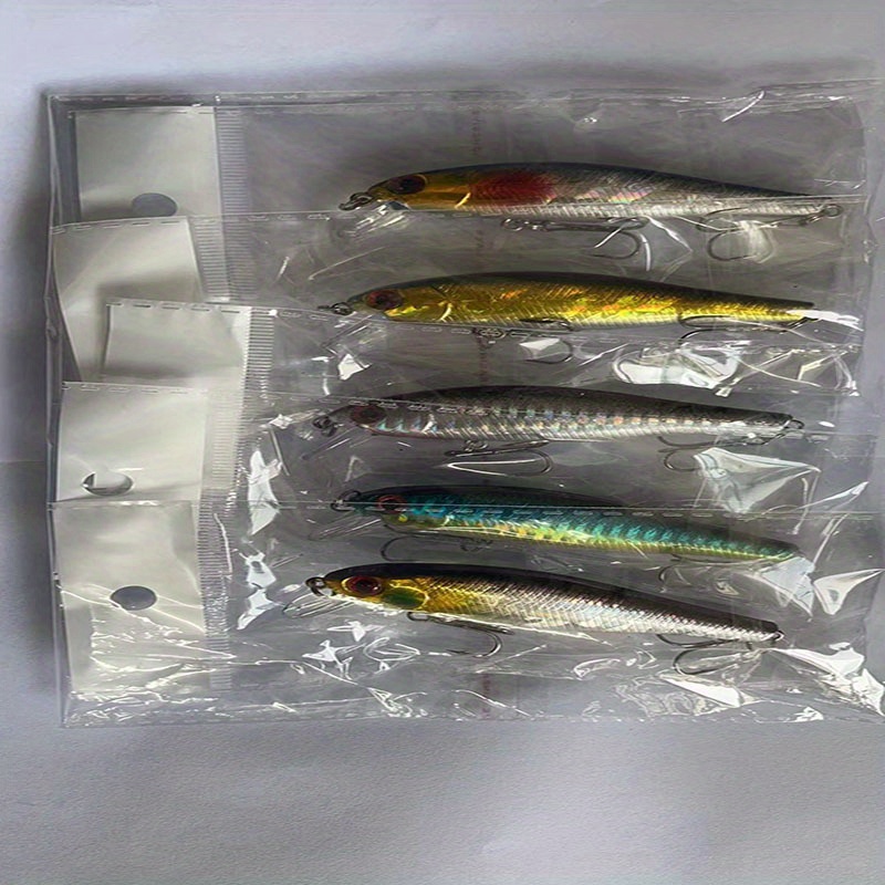 Weedless Minnow Fishing Lure Treble Hooks Perfect Freshwater