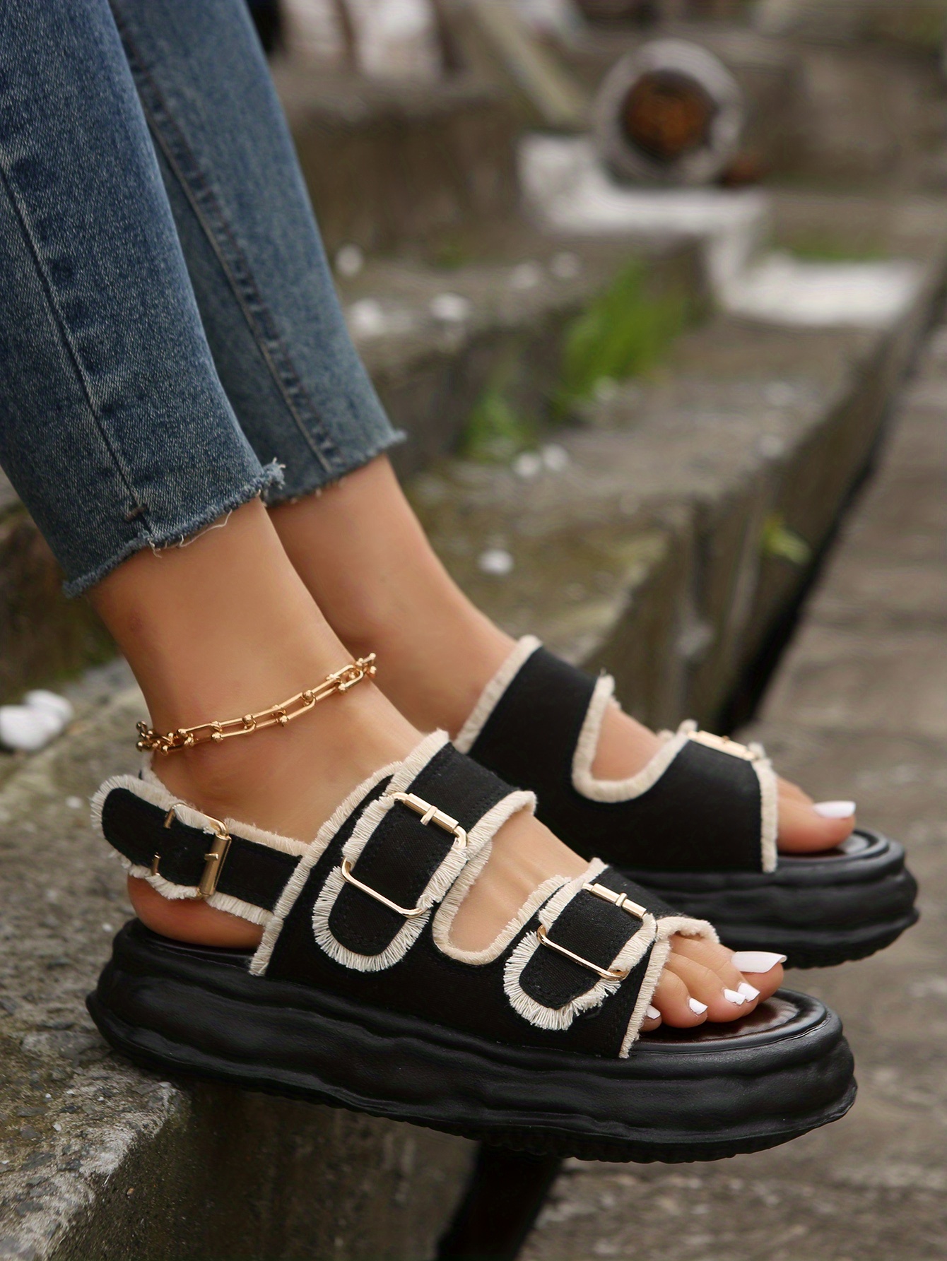 Sandali Donna Con Tacco A Plateau - Pelle Morbida, Soletta Comoda, Stile Retrò - Foto 5