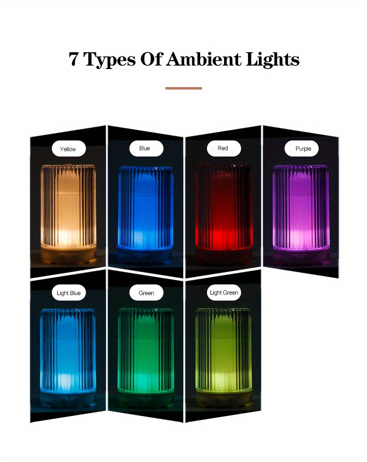 7 Colors Ultrasonic Aromatherapy Diffuser Waterless Auto - Temu