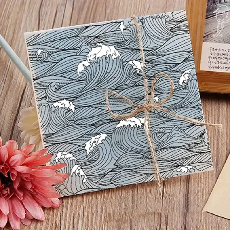 Ocean Waves Background Clear Stamps For Card Making - Temu