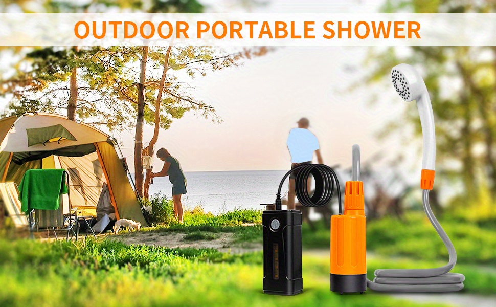 Doccia da campeggio all'aperto pompa elettrica portatile per doccia IPX7  impermeabile con Display digitale per campeggio escursionismo viaggi  irrigazione per animali domestici - AliExpress