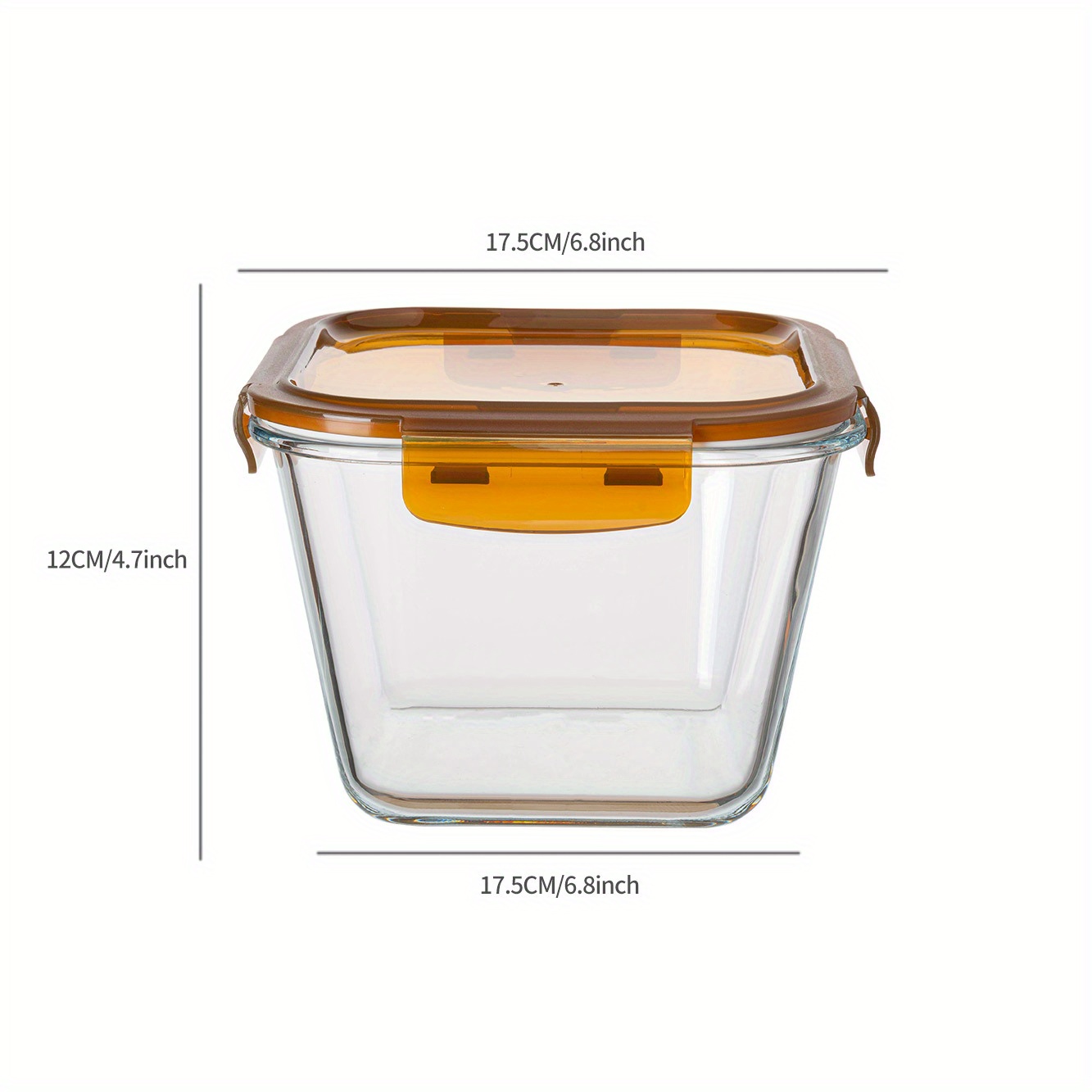 Fresh Prep Square Glass Food Container